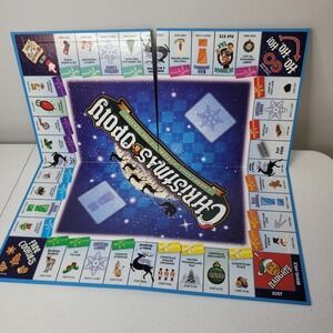 Christmas-Opoly Board Game Replacement Game Board Late for the Sky Holiday Fun